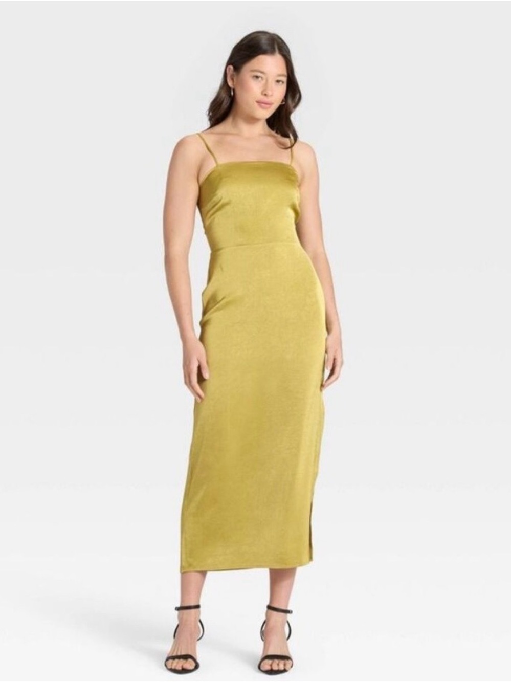 A New Day Satin Slip Midi Dress Small